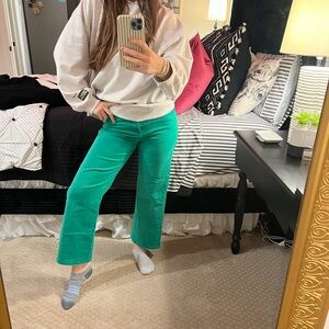 Q2 Vibrant Teal Flare Jeans